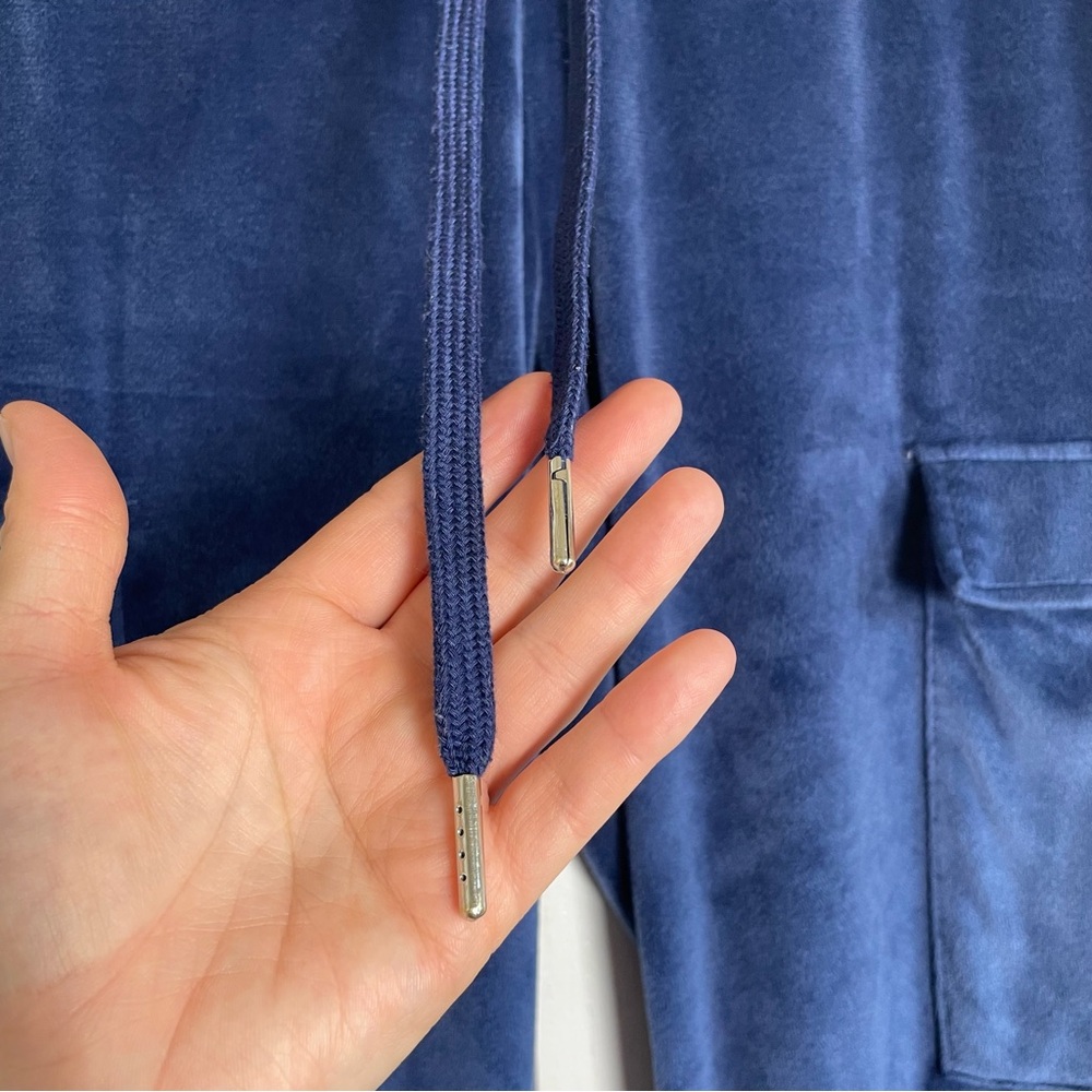 y2k 2000s Juicy Couture Cargo Utilty Velour Track Pants Women’s S Blue Big Bling - Picture 3 of 16
